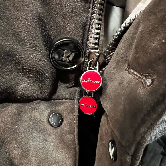 $8K Kiton Brown Suede & Grey Wool Puffer Jacket size IT48 - Picture 6 of 11